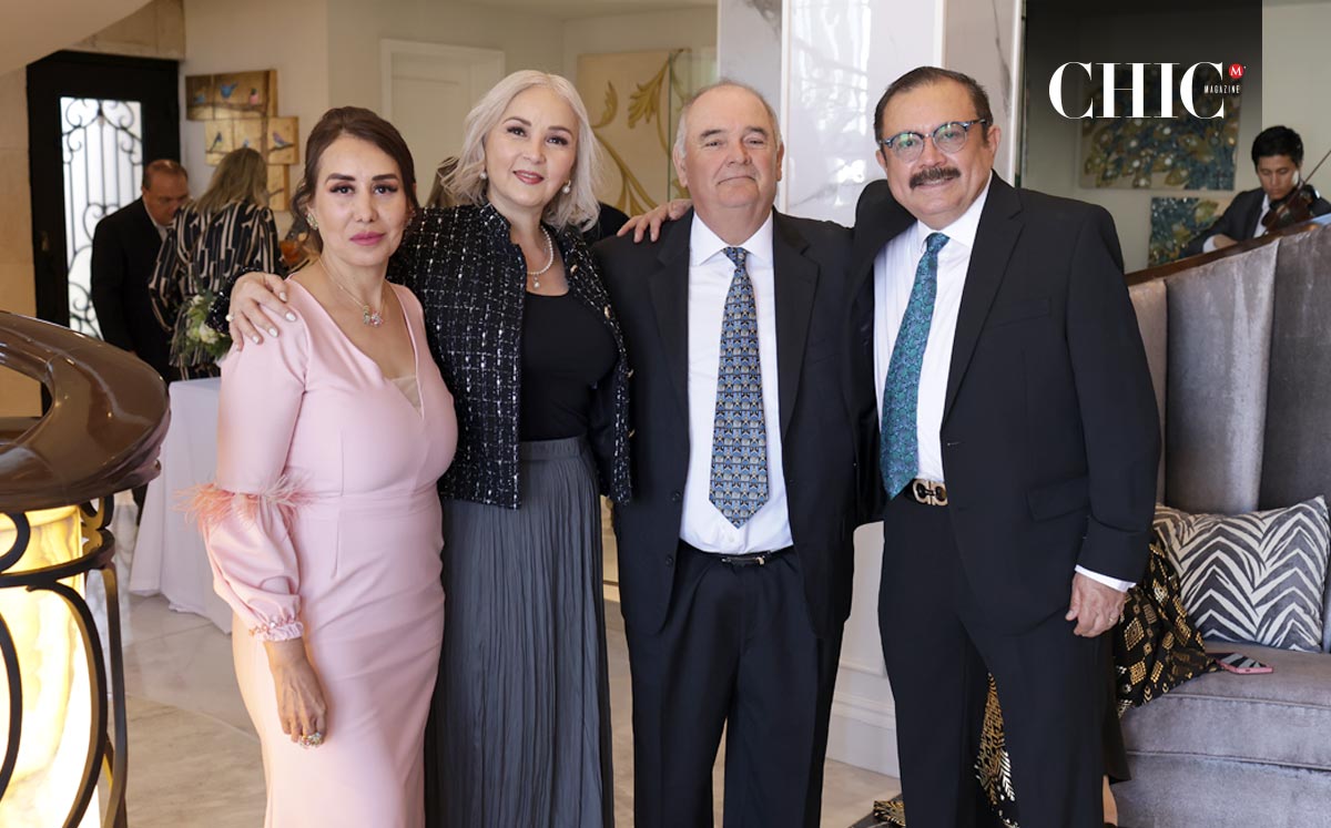 Papás de los novios. Gris Plata, María Eugenia Cantú, Eduardo Aguirre y Francisco Durón