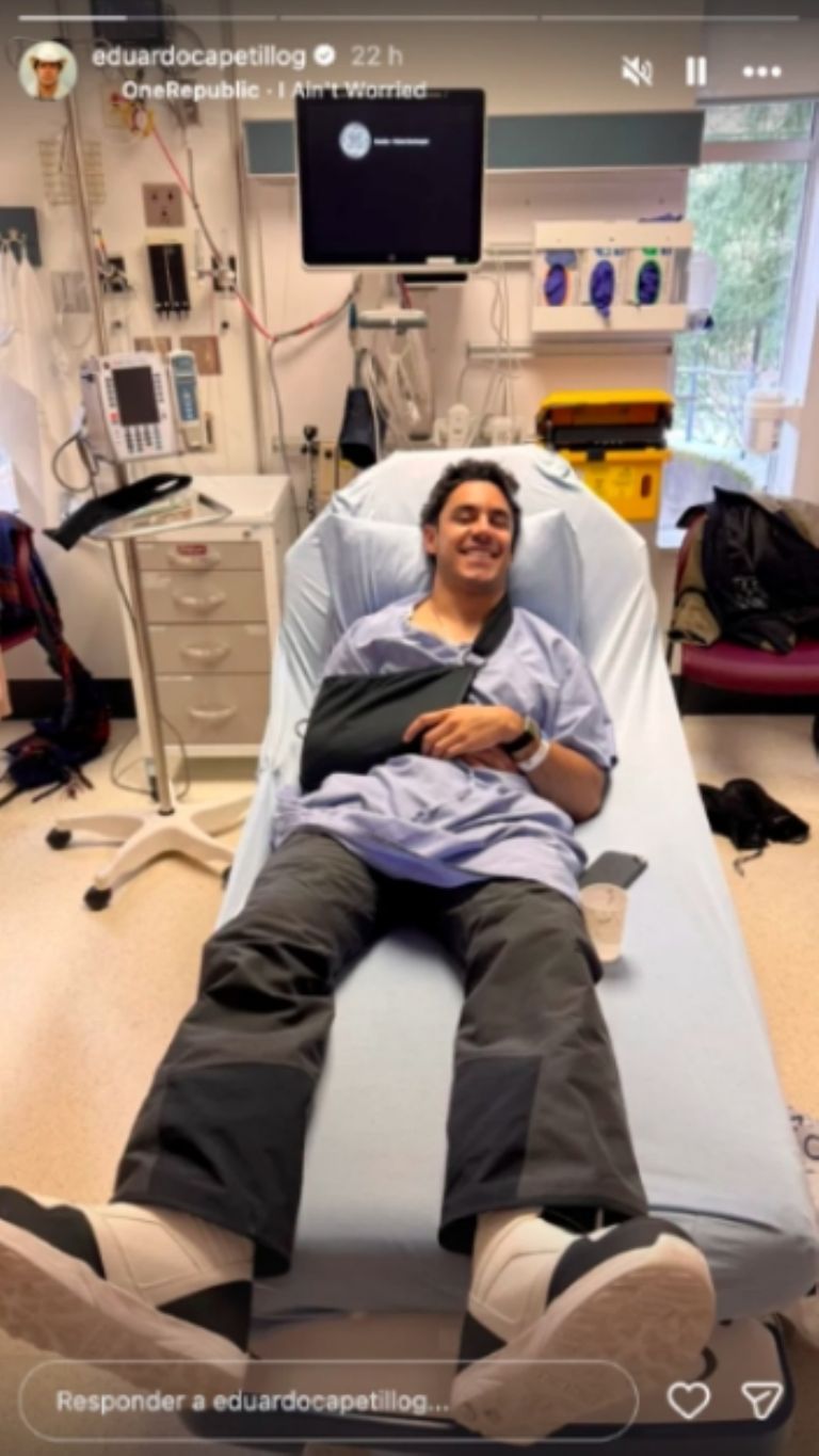 Eduardo Capetillo Jr. comparte foto en el hospital (Instagram)