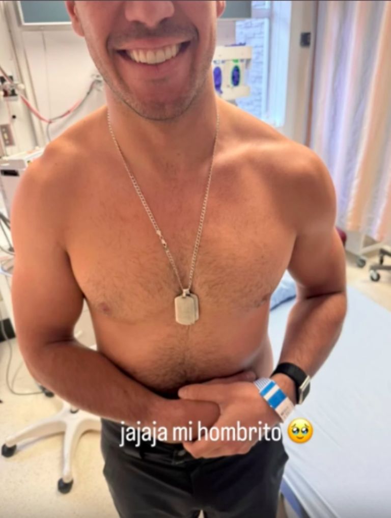 Eduardo Capetillo Jr. muestra su hombro lastimado (Instagram)