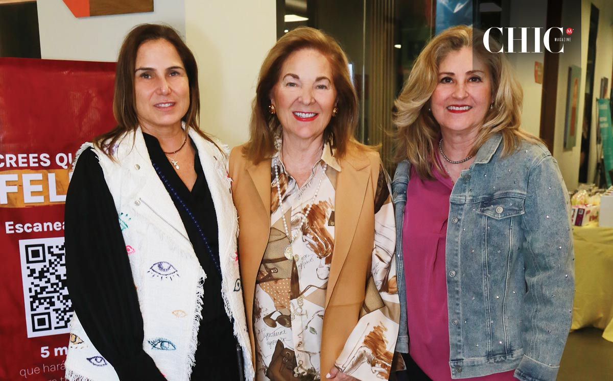 Cristina Canales, Liliana Melo de Sada y Lizeth Marchand de Llaguno