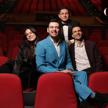 Armando Treviño, Adriana González, Fernando Veloz y Adrián Murra son los creadores de Óscares Bajo las Estrellas 2026 (Foto: Leonardo Jiménez)