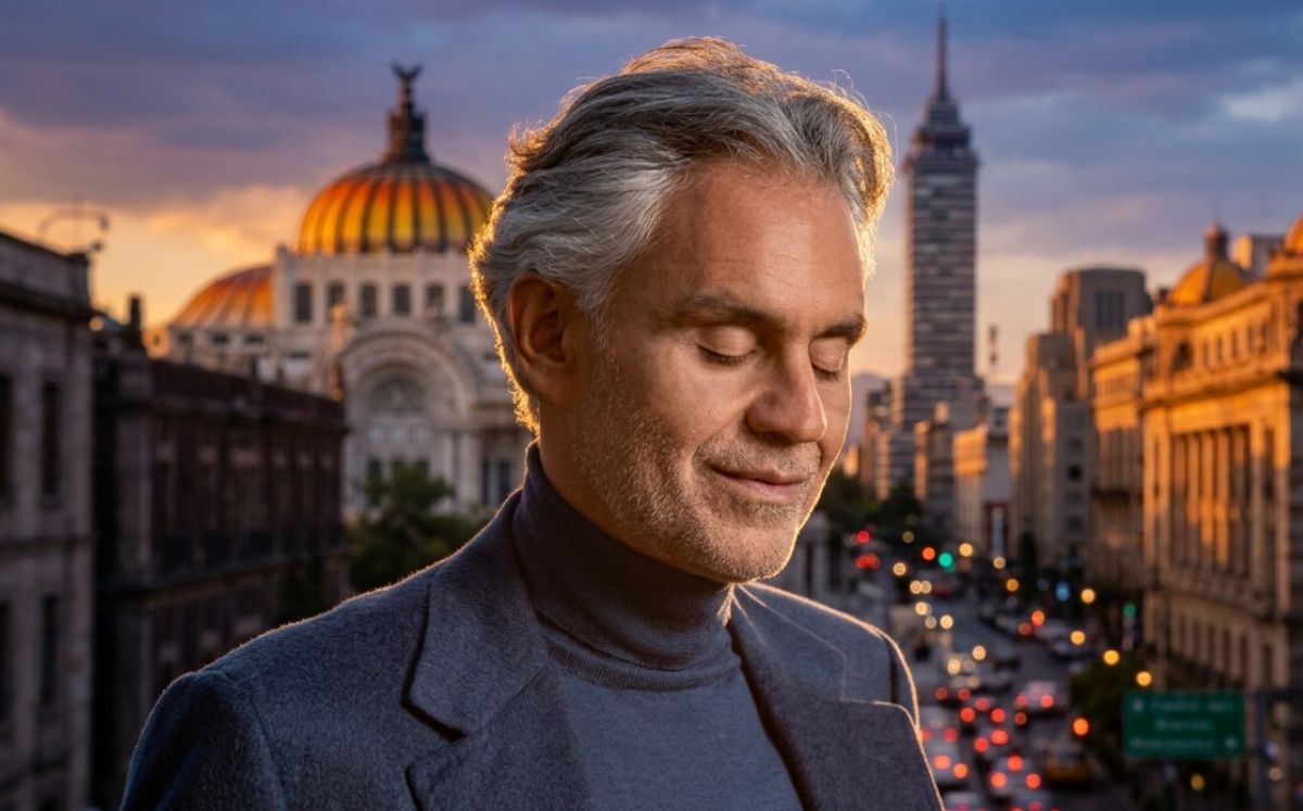 El tenor italiano Andrea Bocelli dará un concierto gratuito en el Zócalo de CDMX (IA)