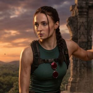 Sophie Turner sufre lesión en el set de "Tom Raider" (Foto: IA)