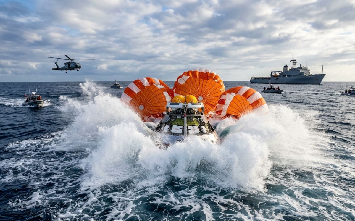 Descubre cómo fue el regreso de Artemis 2 (IA)