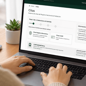 Saca tu cita para la CURP Biométrica en línea (Imagen IA)