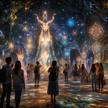 Exposicion inmersiva de Leonora Carrington (Imagen IA)