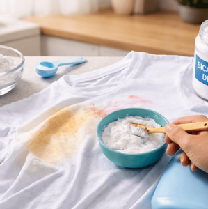 Bicarbonato de sodio para limpiar tu ropa (Imagen IA)