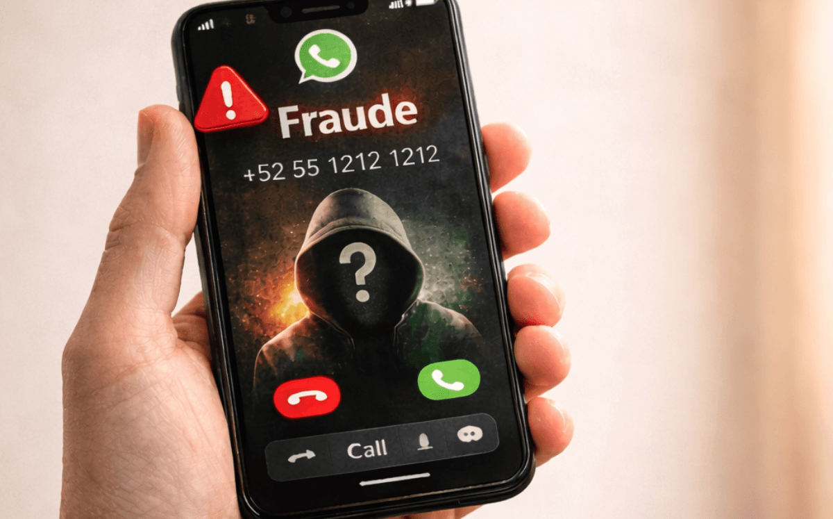 Llamadas fraude por WhatsApp (Imagen IA)