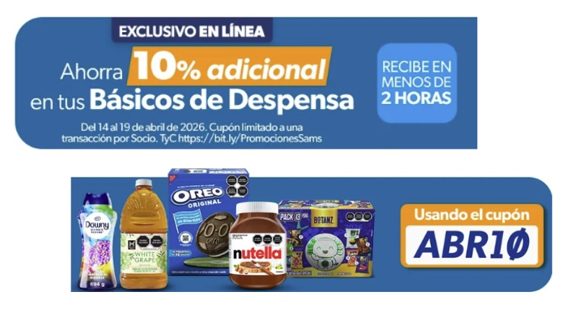 Ofertas en Sam’s Club del 14 al 19 de abril (Foto: Sam's Club)