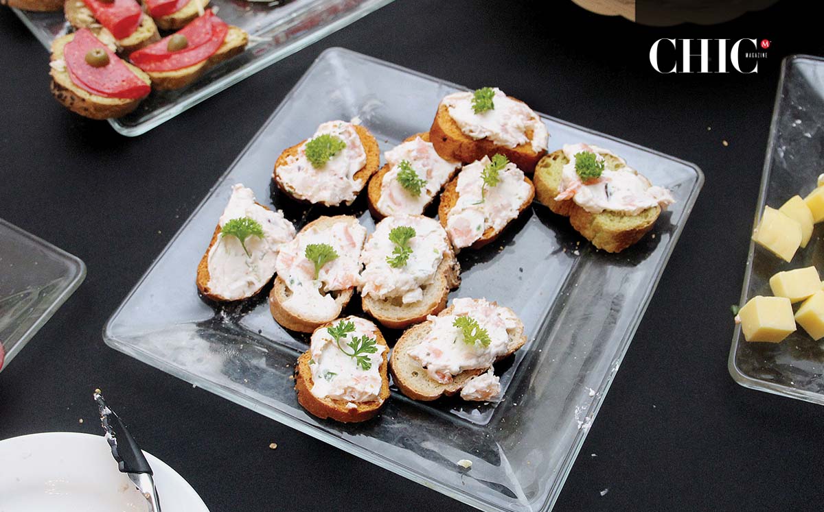 Además, contaron con aperitivos