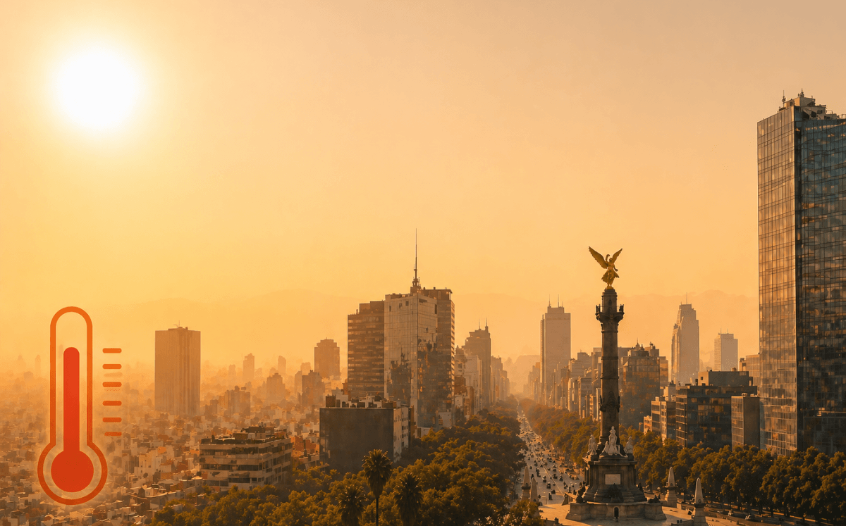 Llega onda de calor México (Imagen IA)