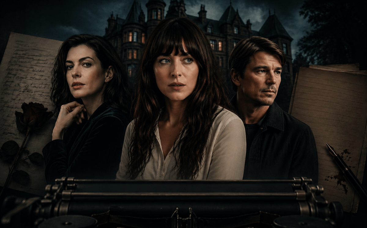 Dakota Johnson y Anne Hathaway protagonizan la esperada adaptación de “Verity”, el thriller psicológico que llegará a cines en 2026 (Foto: IA)