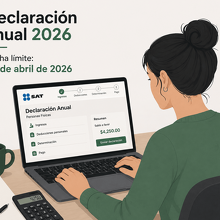 Realiza tu declaración anual del SAT 2026 (Imagen IA)
