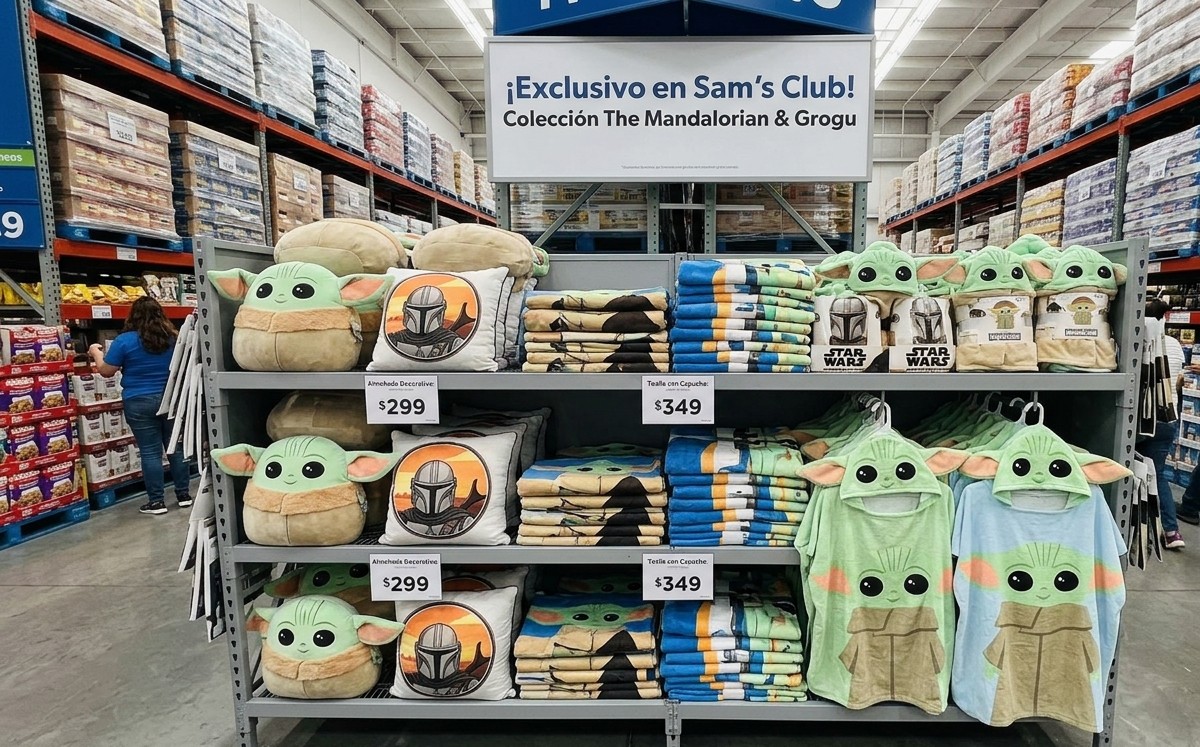 Coleccionables "The Mandalorian & Grogu" disponibles en Sam’s Club previo al estreno de la película.