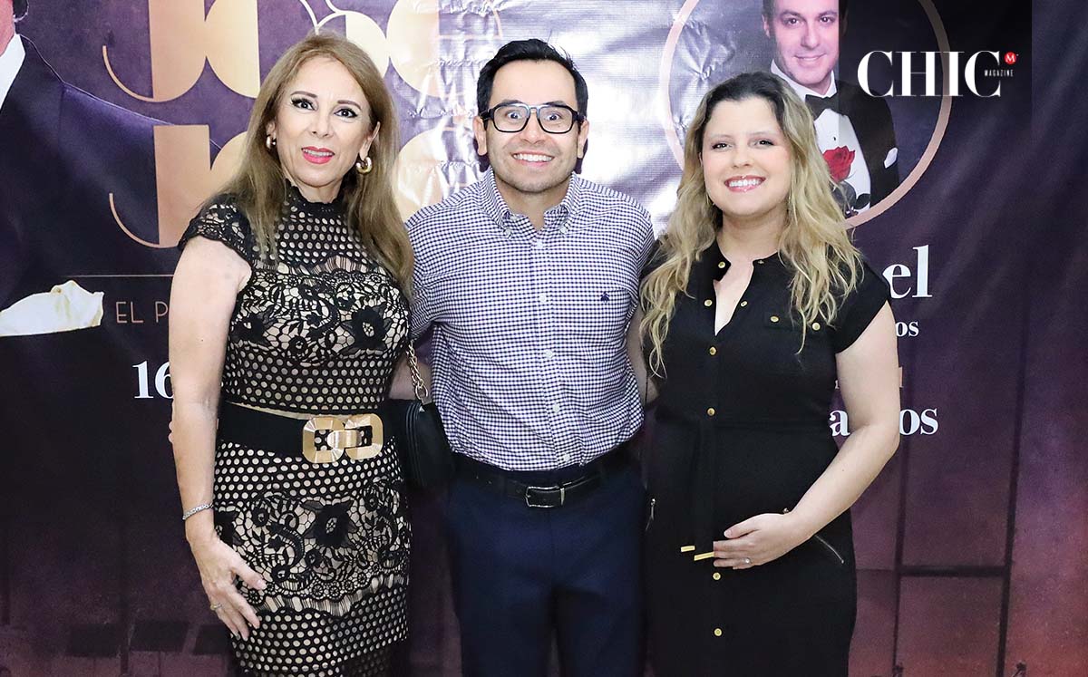 Olga Valladares, Emiliano Pérez y Greta Thomas
