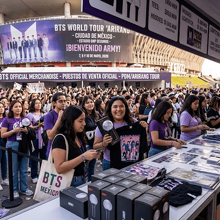 Llega la merch oficial de BTS para los conciertos en México (Imagen IA)