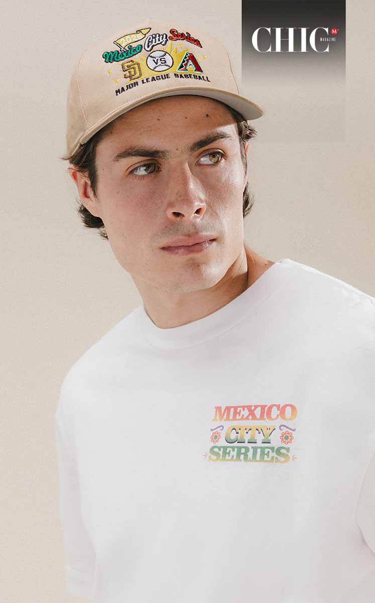 La colección oficial de la MLB Mexico City Series 2026 está compuesta por siete gorras y siete t-shirts. (Fotos: Cortesía)