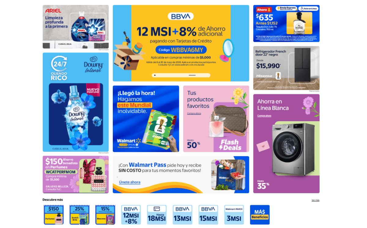 Home de la página oficial de Walmart (Imagen Chic)