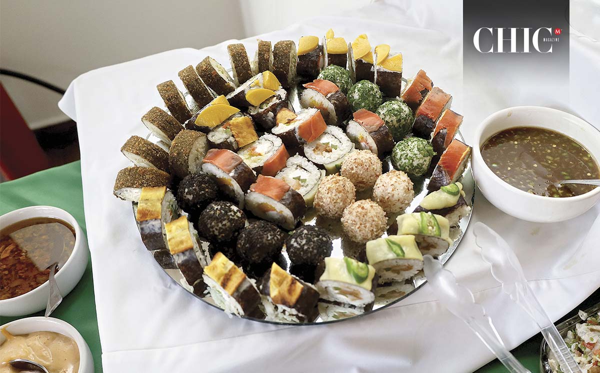 También degustaron sushi