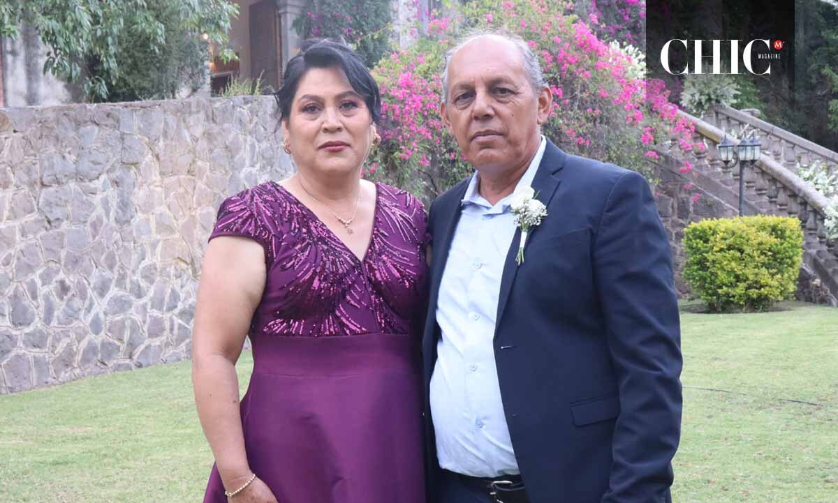 Papás del novio. Celestina Fernández y Cristino Rosales