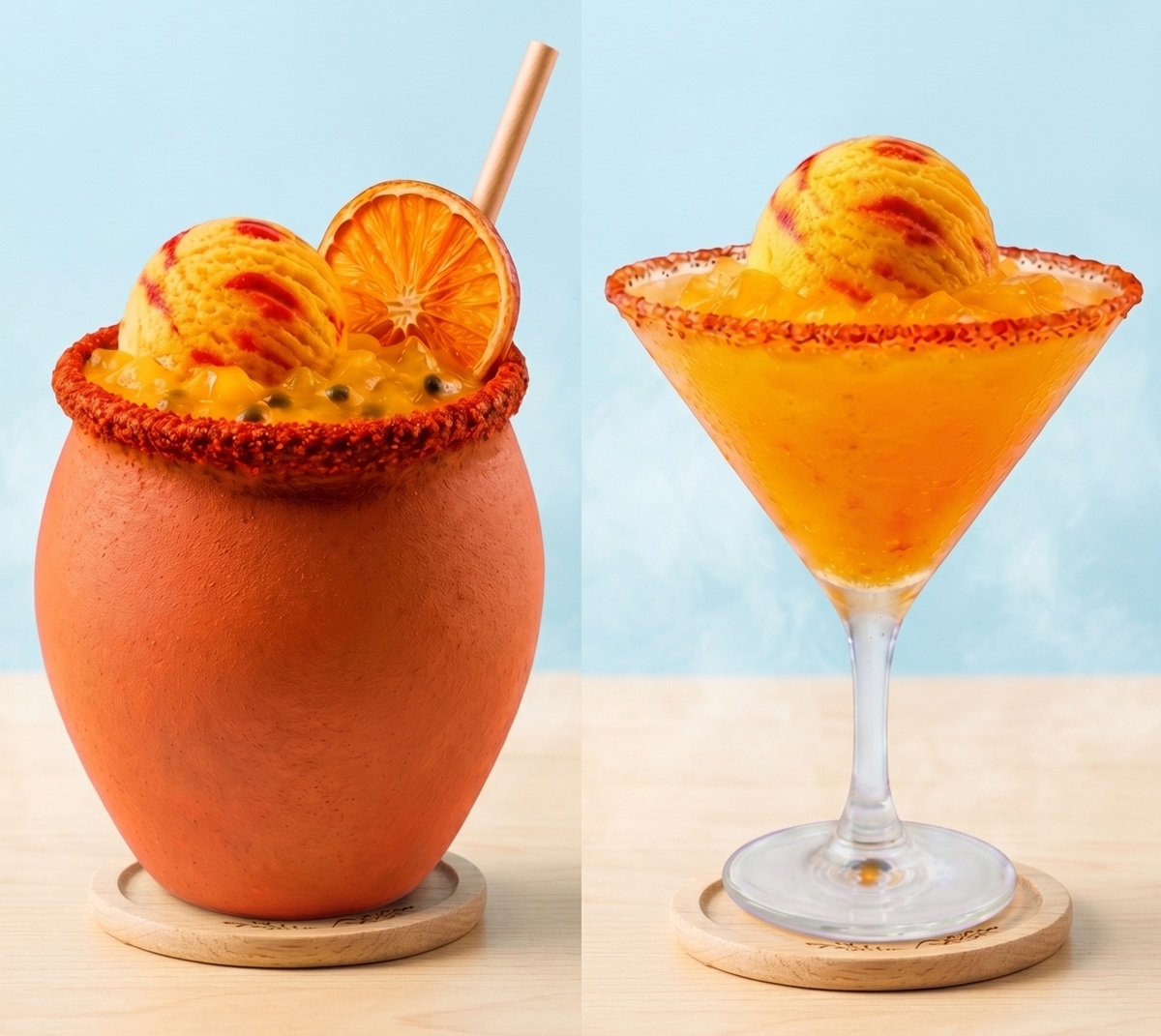 Margarita Flamin’ Hot y Mango Cantarito (Foto: Cortesía)