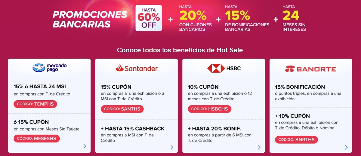 Promociones bancarias durante el Hot Sale (Foto: Desktop)
