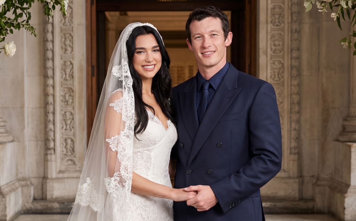 Dua Lipa: Así fue su vestido de novia en boda con Callum Turner (Foto: IA)
