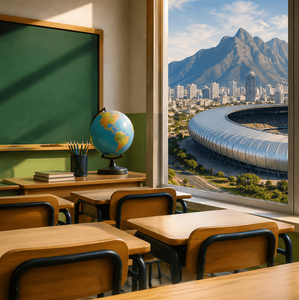 Clases en el Mundial (Imagen IA)