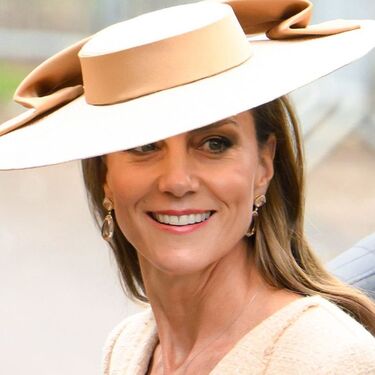 Kate Middleton con vestido nude en la boda del primo del príncipe William (Foto: Getty)