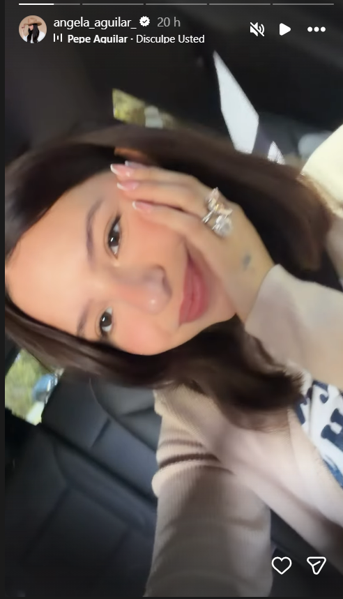 Ángela Aguilar presume espectacular anillo de diamante (Foto: Instagram)