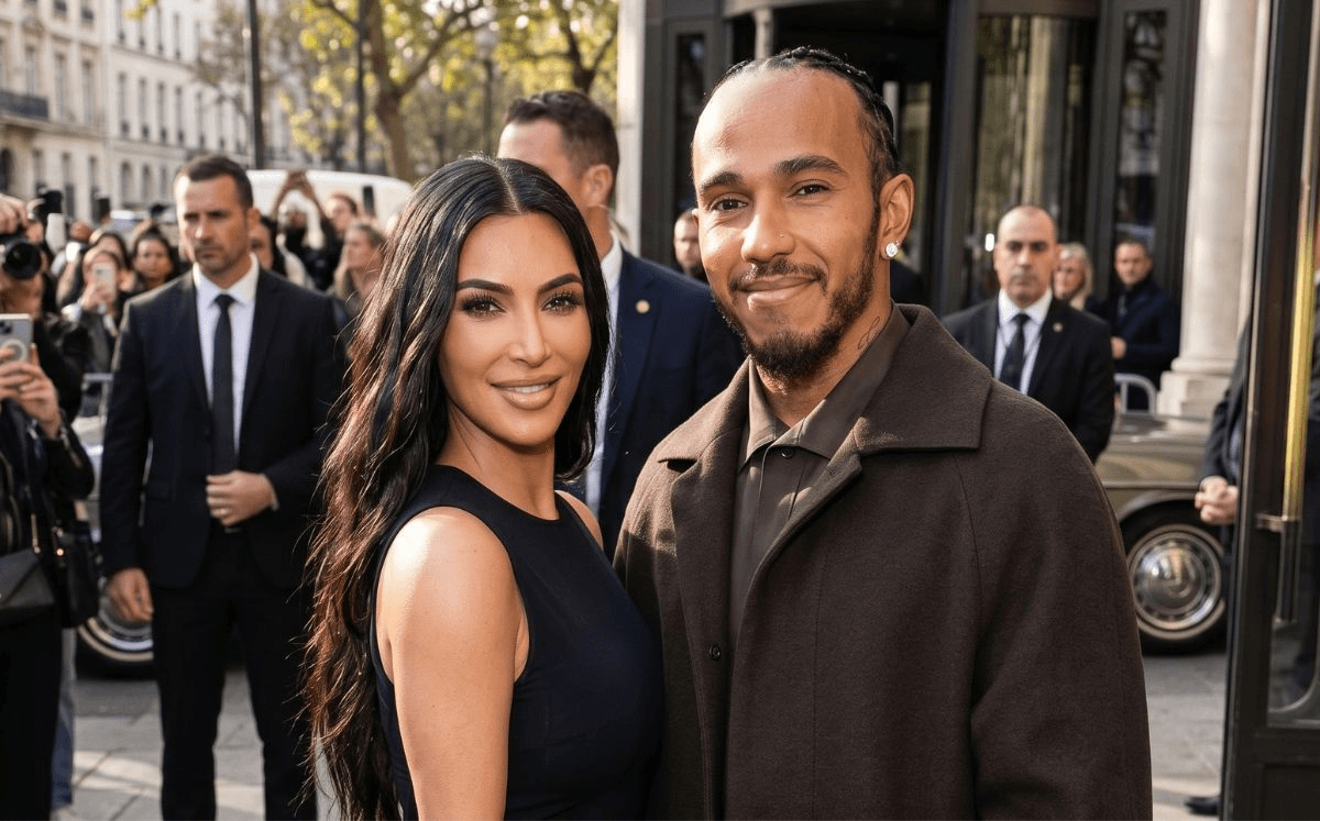 Lewis Hamilton y Kim Kardashian en Mónaco (Imagen Getty)