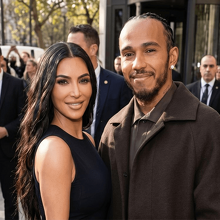 Lewis Hamilton y Kim Kardashian en Mónaco (Imagen Getty)