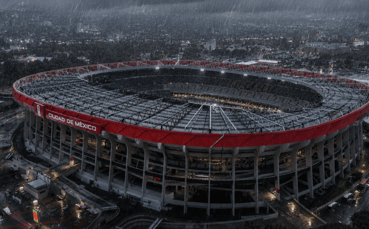 ¿Lloverá en la inauguración del Mundial? (Imagen IA)
