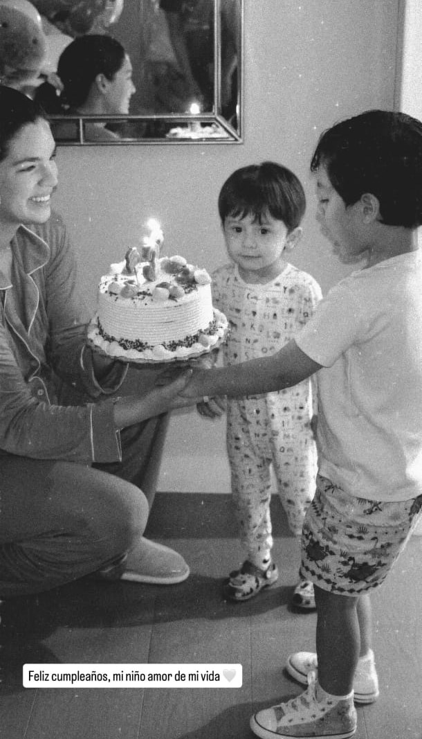 El cumpleaños de Marquito y su pastel de cumpleaños (Foto: IG)