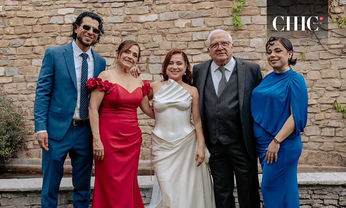 Familia de la novia. Diether Arteaga, Diana Cavazos, Diana Ruiz, Jorge Ruiz y María Eugenia Ruiz