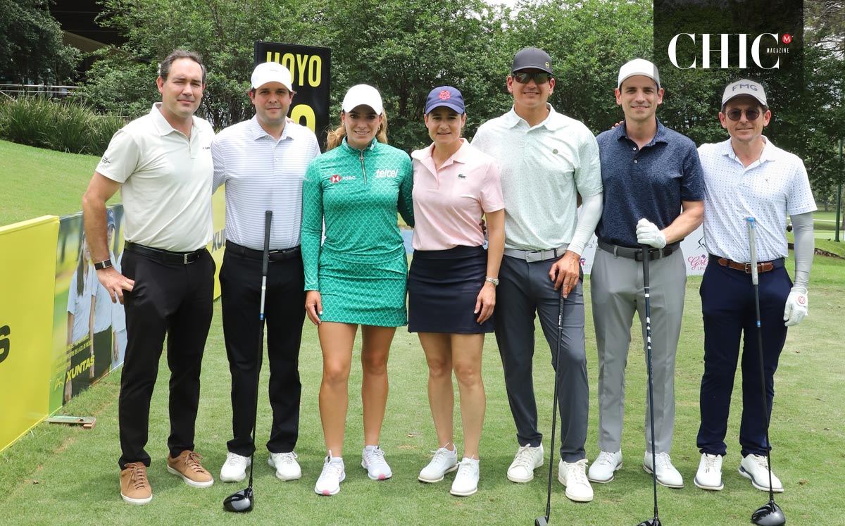 Carlos Martínez, Eugenio Garza, Gaby López, Lorena Ochoa, Goyo Martínez, Diego Calderón y Francisco González Albuerne. Fotos: Roberto Alvarado