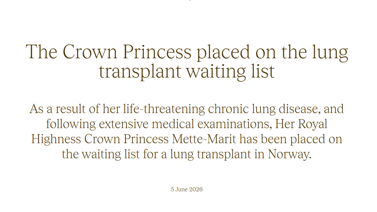Comunicado sobre el estado de salud de Mette-Marit (Foto: Sitio web de la Casa Real Noruega)