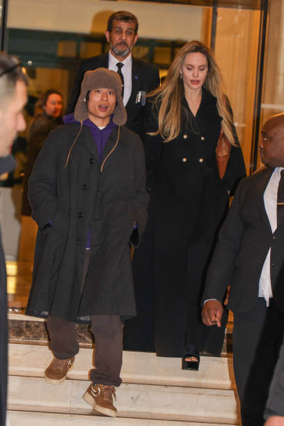 Angelina Jolie y su hijo Pax Jolie (Imagen Getty)