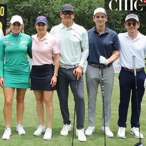 Carlos Martínez, Eugenio Garza, Gaby López, Lorena Ochoa, Goyo Martínez, Diego Calderón y Francisco González Albuerne. Fotos: Roberto Alvarado