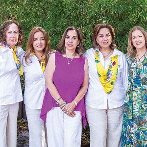 Gaby Corral, Carmen Cisneros, Telly Lavalle, Gaby Lavalle, Maru Hegewish y Susy Cue (Fotos: Hugo Zuviri)