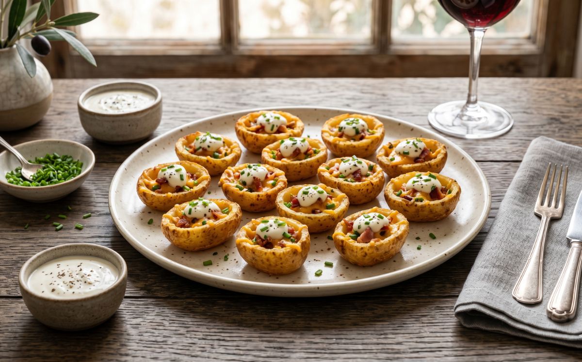 Bites de papa cargada con Pringles Loaded Potato Skin
