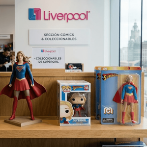Coleccionables de "Supergirl" en Liverpool (Imagen IA)