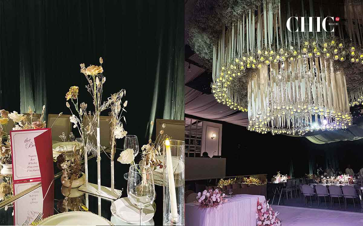 El evento lució un increíble candelabro
