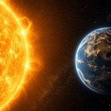 ¿El sol destruirá la tierra? (Imagen IA)