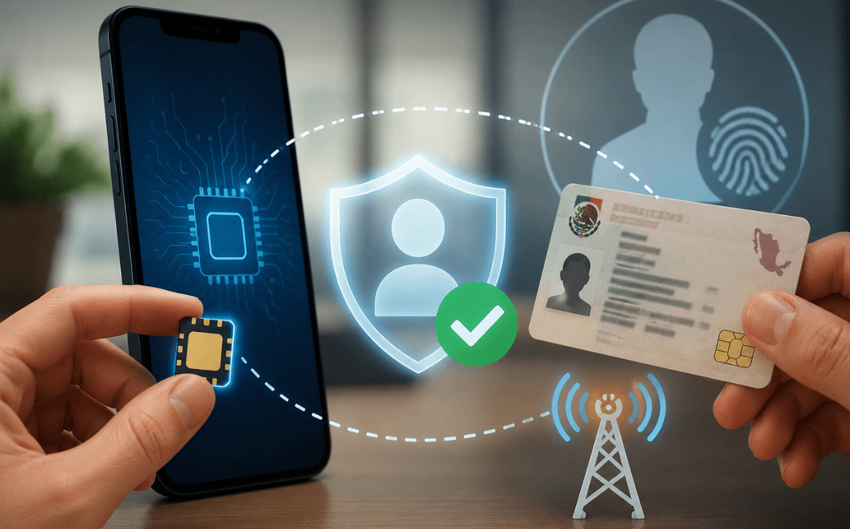 Una eSIM evita el registro de tu línea telefónica (Imagen IA))