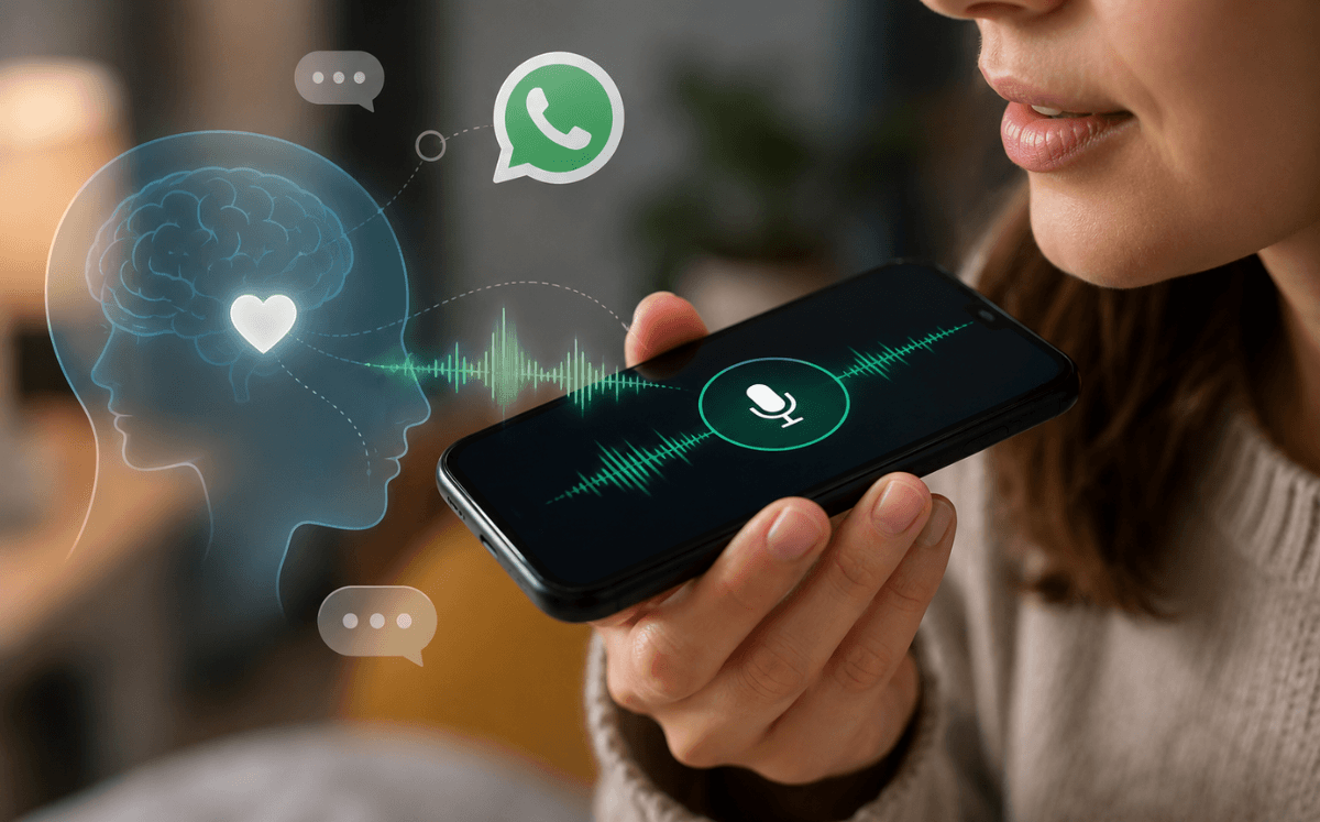 Significado de mandar audios en WhatsApp según la psicología (Imagen IA)
