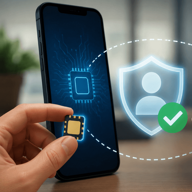 Una eSIM evita el registro de tu línea telefónica (Imagen IA))