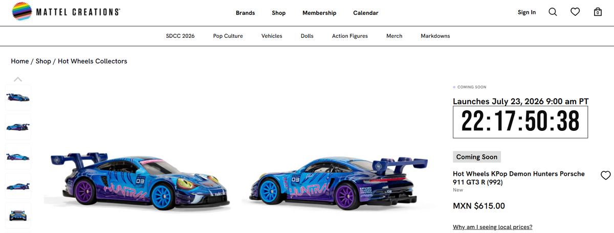 Mattel Creations lanzará el nuevo auto coleccionable inspirado en Derpy (Foto: Mattel Creations)