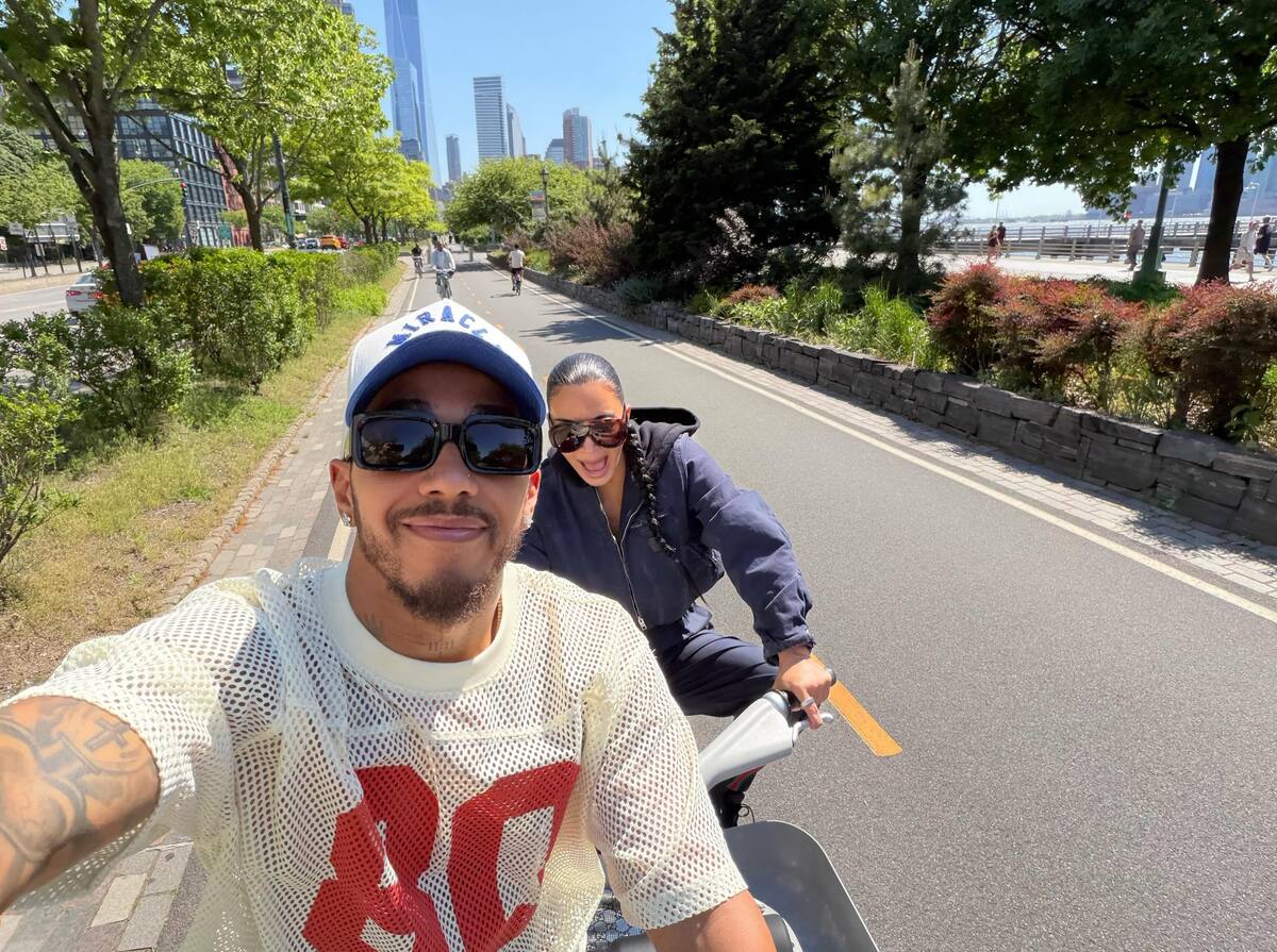 Lewis Hamilton y Kim Kardashian en redes sociales (Foto: IG)