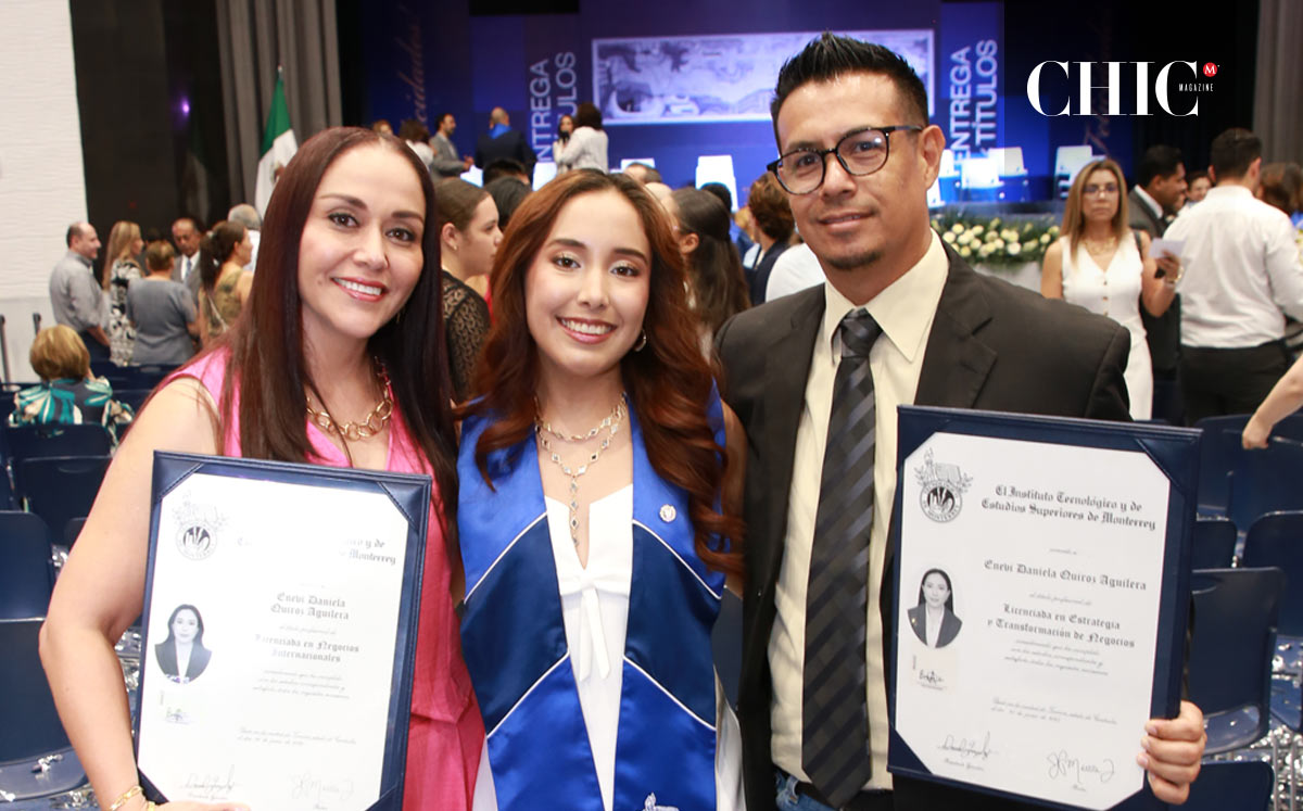 Enevi Quiroz, Nadia Aguilera y Ricardo Quiroz